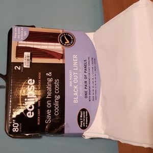 Eclipse black out liners, 1 pair, 27"w x 80"L